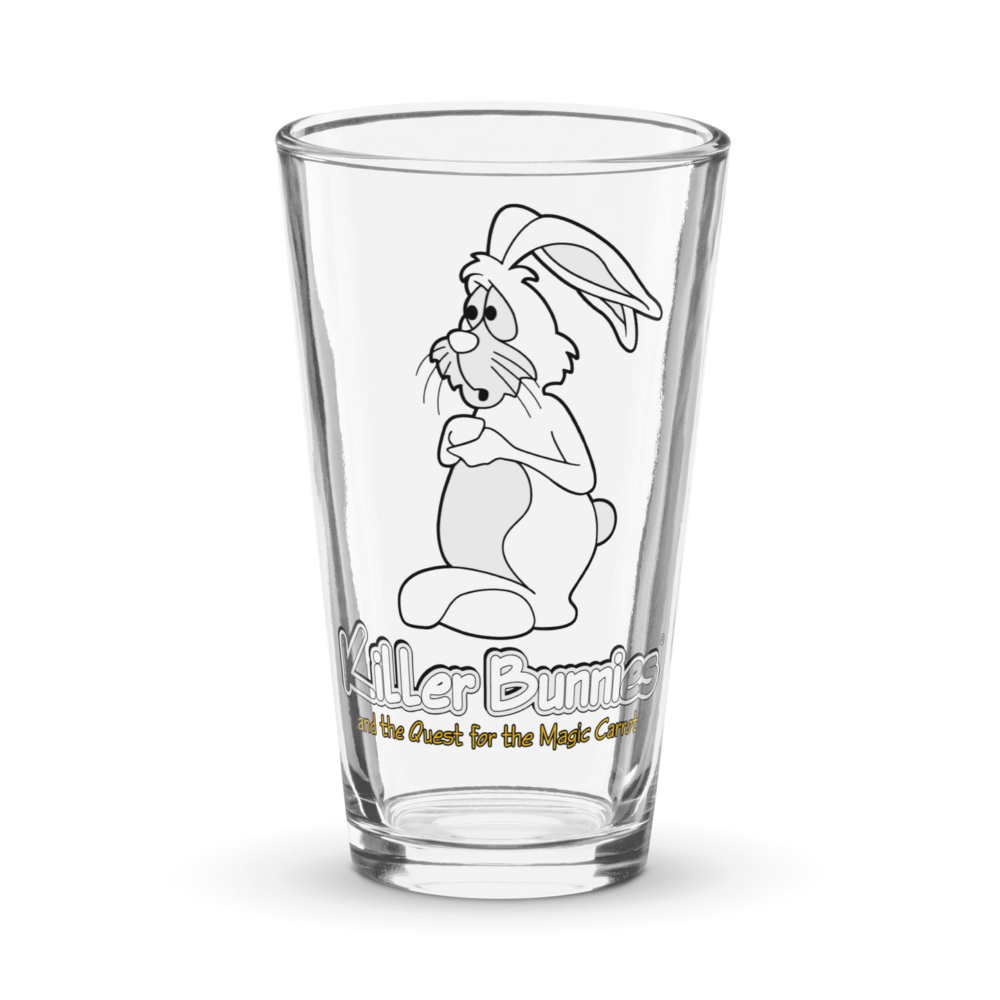 Timid Bunny Pint Glass