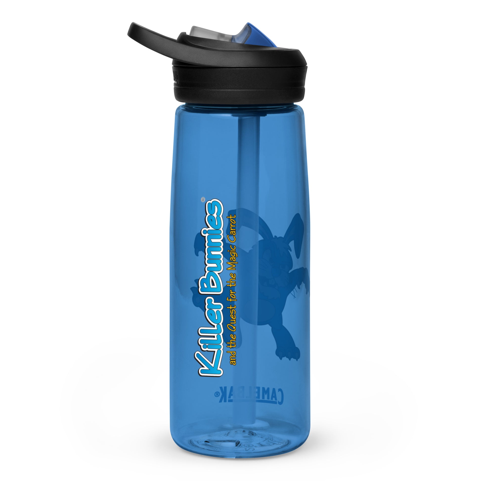 Killer Bunnies Logo Sports Water Bottle - oxford blue back
