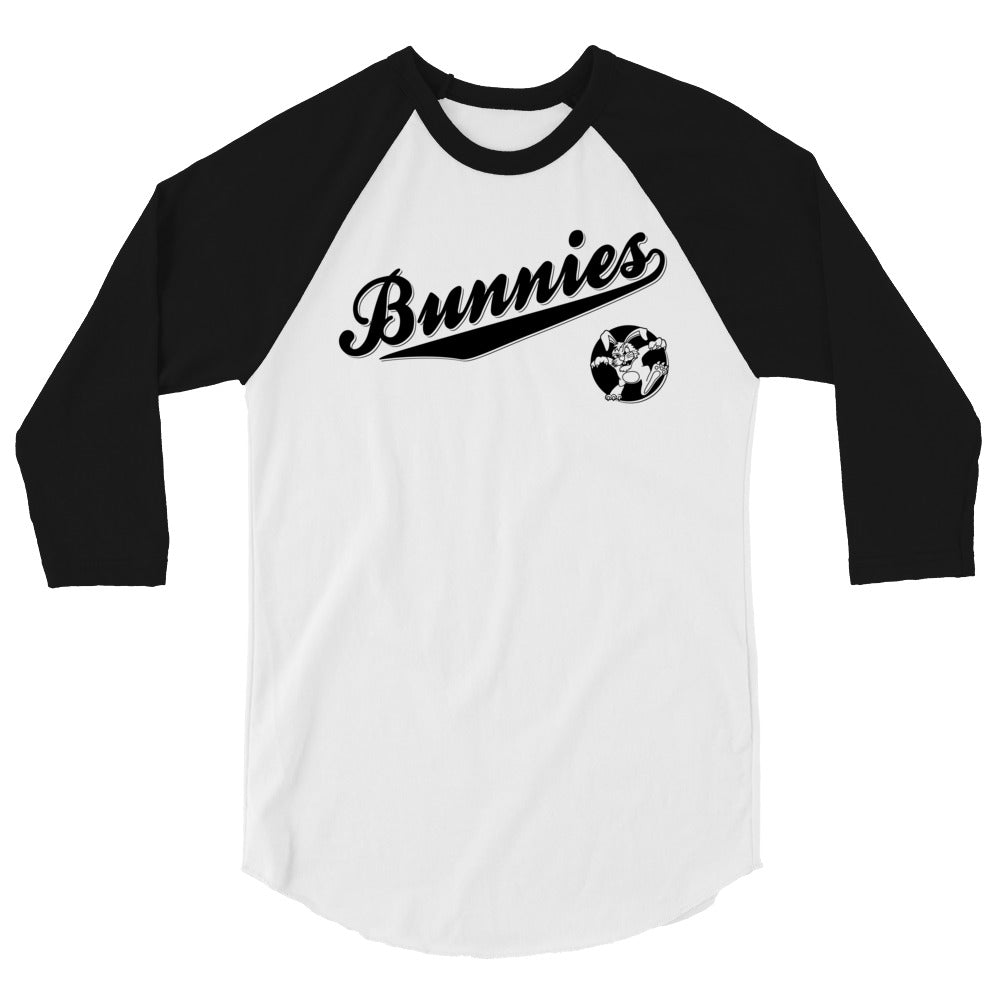 Killer Bunnies Team 3/4 Sleeve Raglan Shirt - White/Black