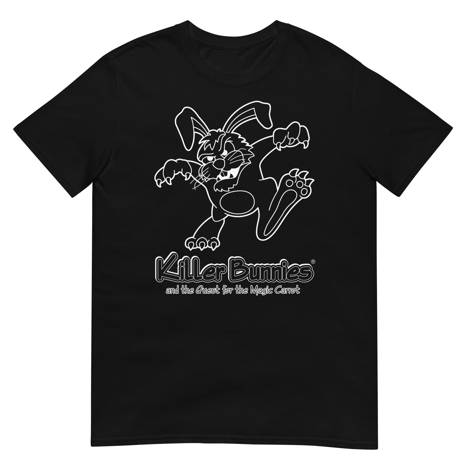 ☆KIRSH☆ Witty Bunny Waffen T-Shirt Black unisex-basic-softstyle-t-shirt