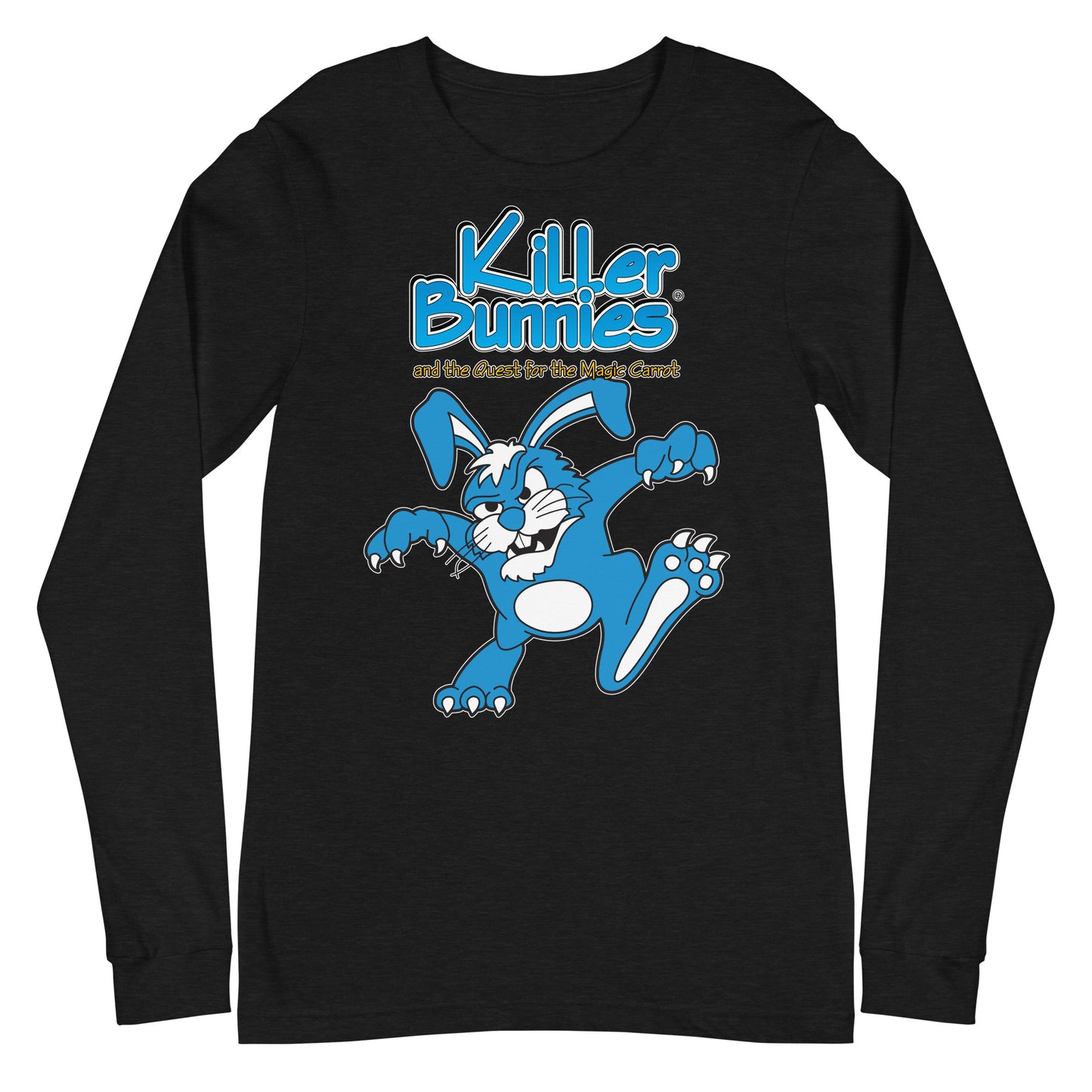 Killer Bunnies Logo Unisex Long Sleeve T-Shirt - Black Heather