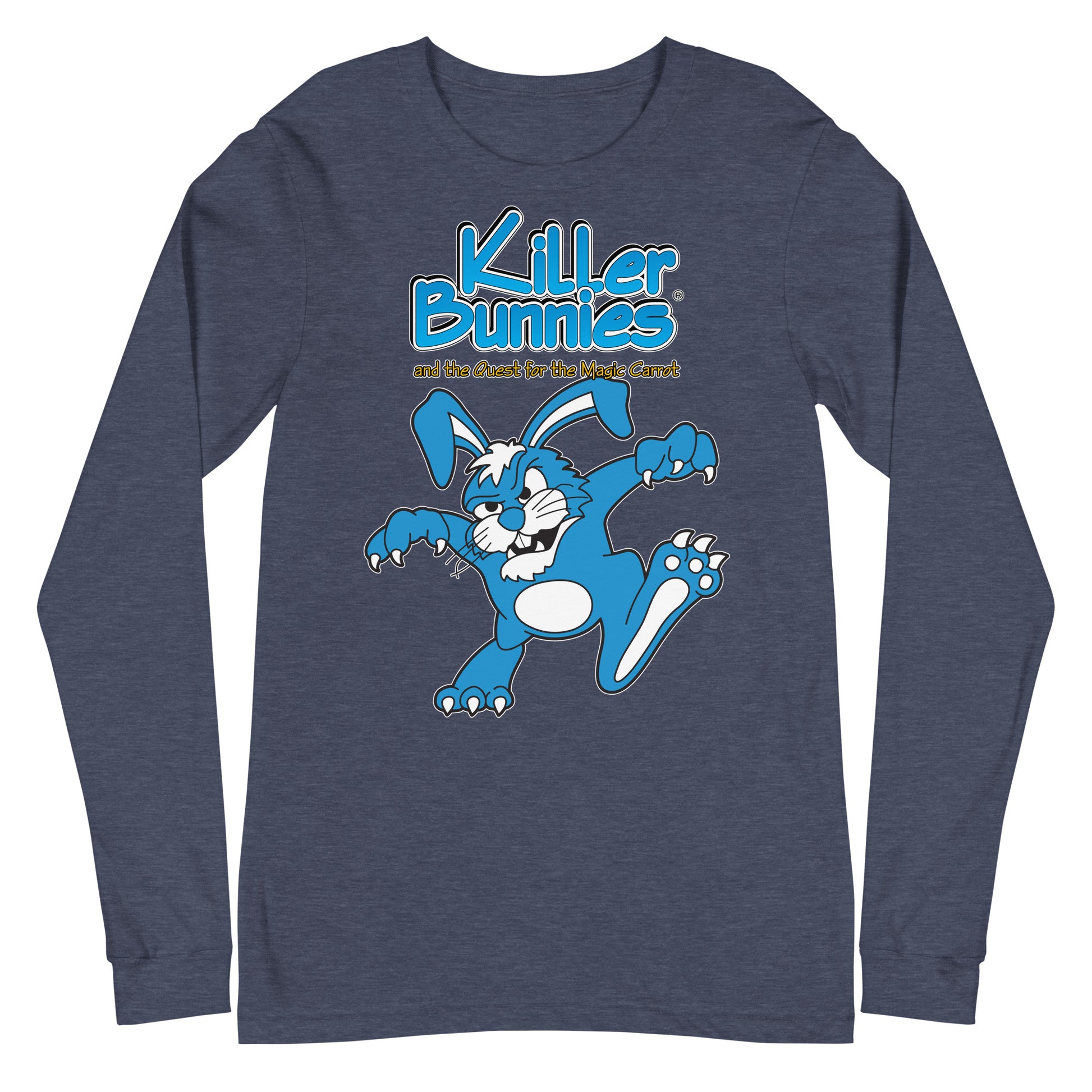Killer Bunnies Logo Unisex Long Sleeve T-Shirt - Heather Navy