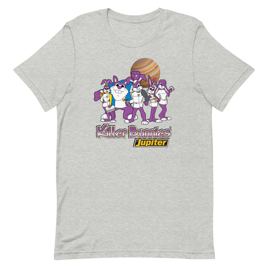 Killer Bunnies Jupiter Violet Unisex T-Shirt - Athletic Heather