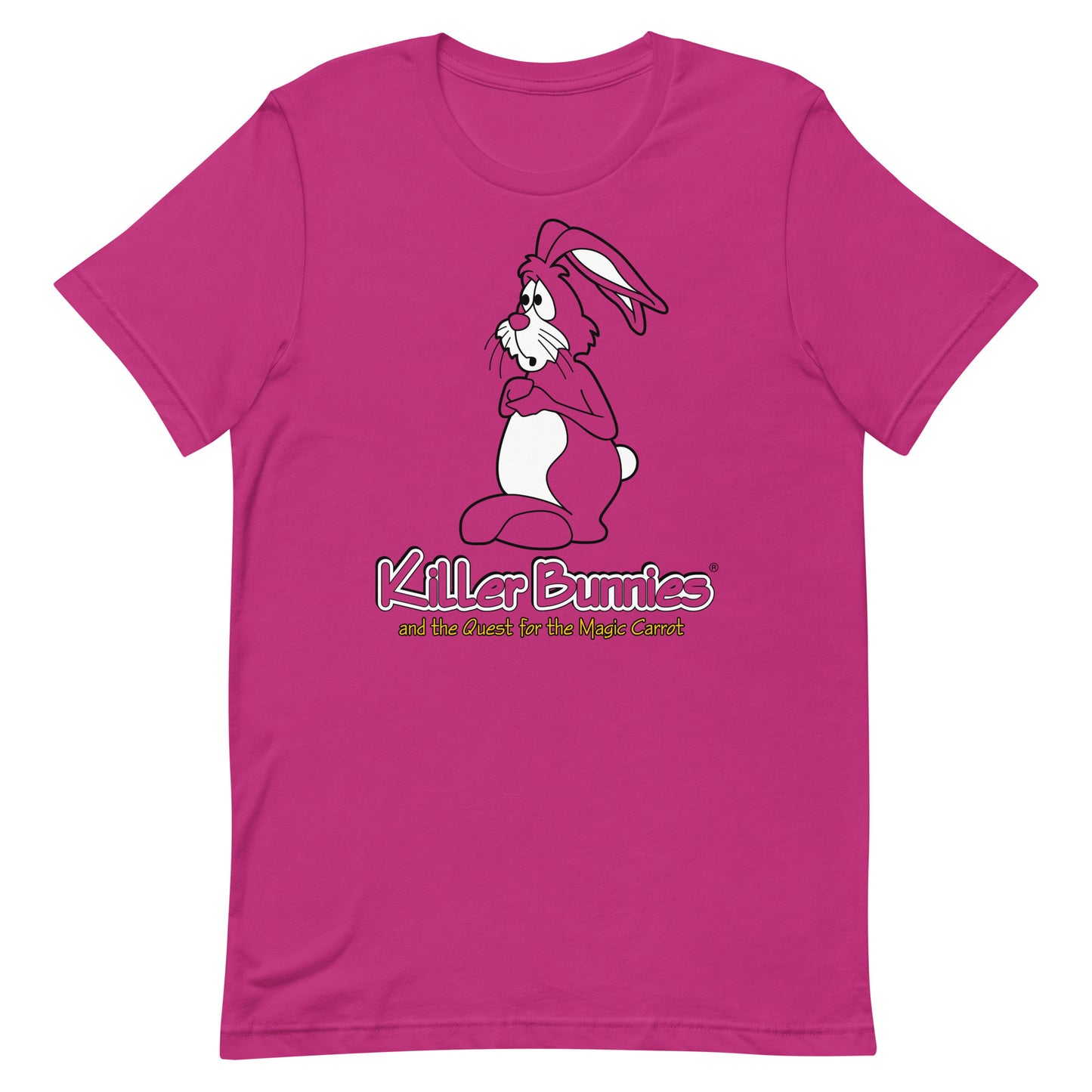 Timid Bunny Unisex T-Shirt - Berry