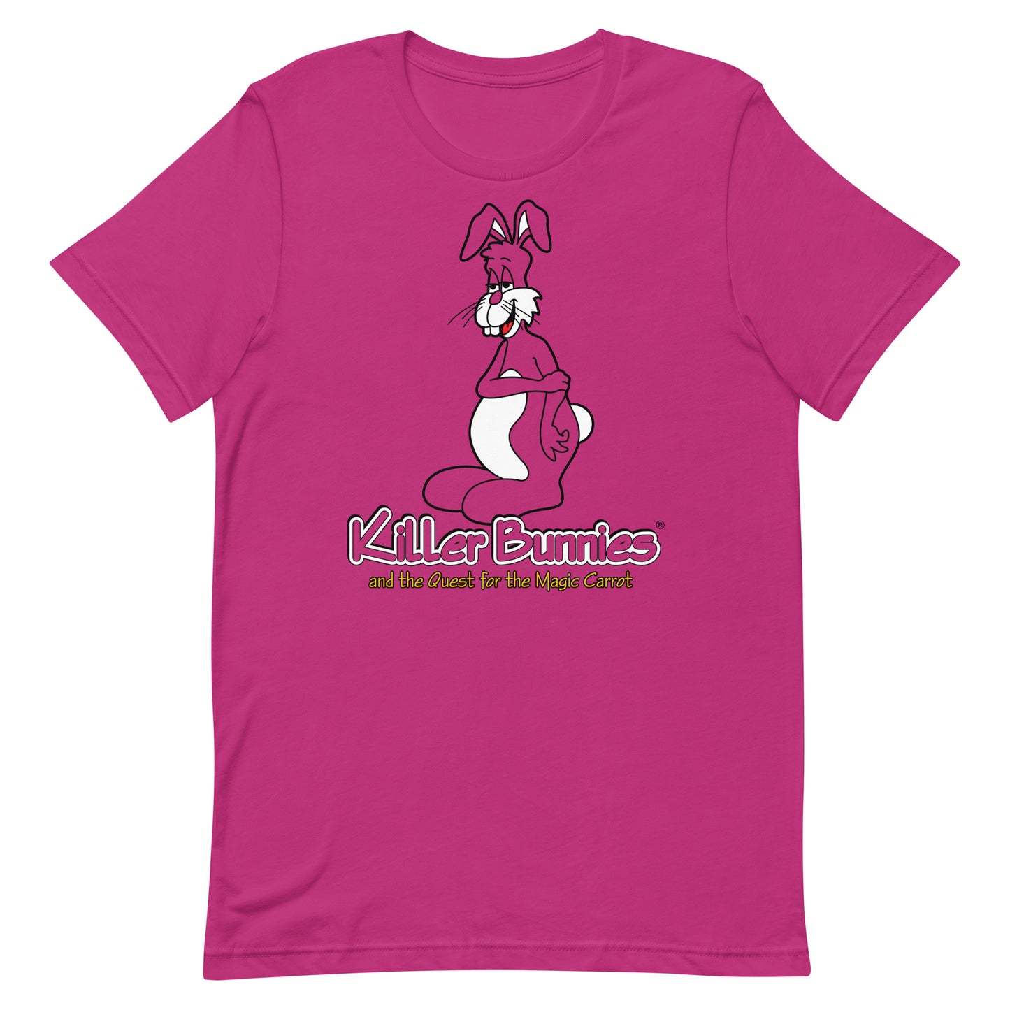 Lumbering Bunny Unisex T-Shirt - Berry