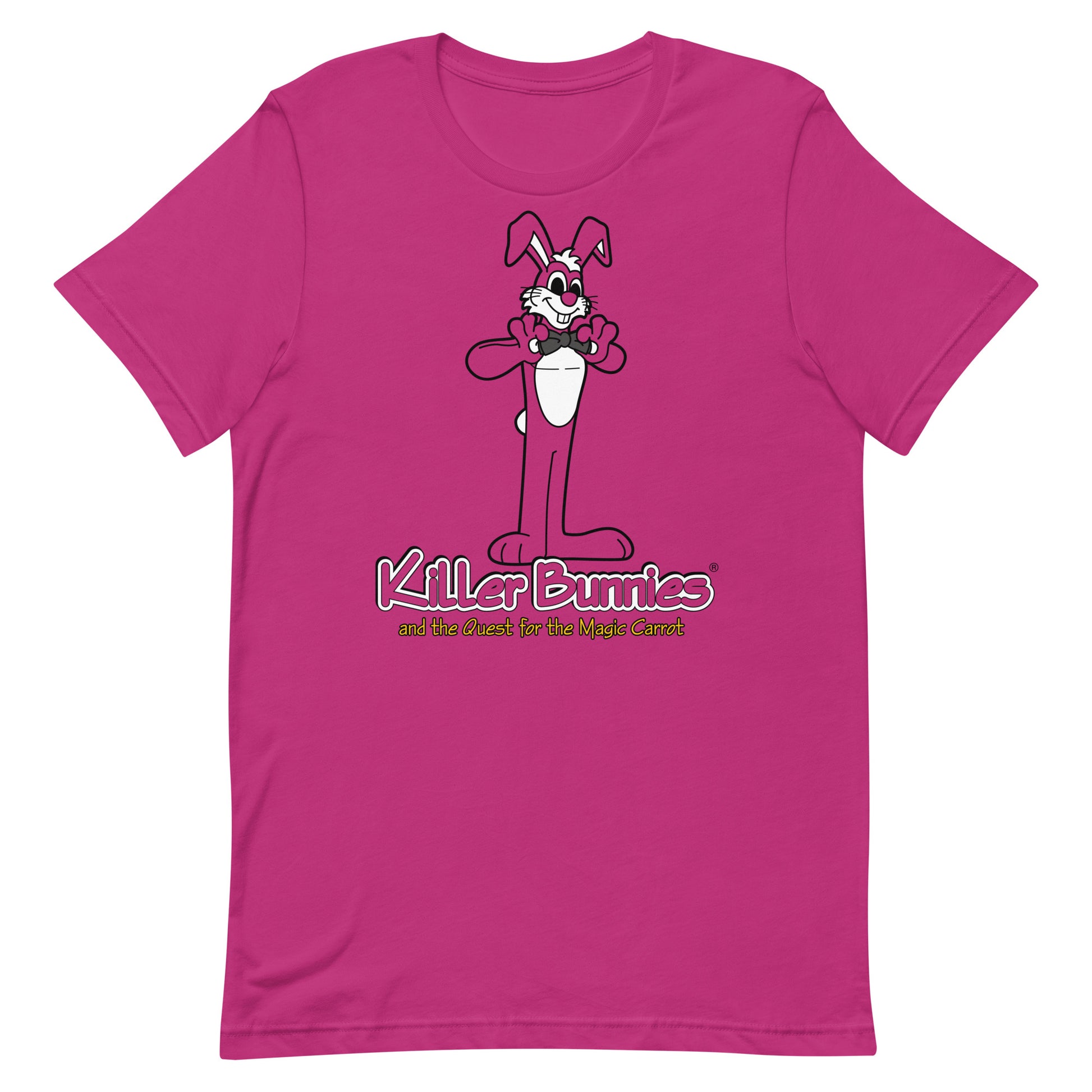 Spiffy Bunny Unisex T-Shirt - Berry