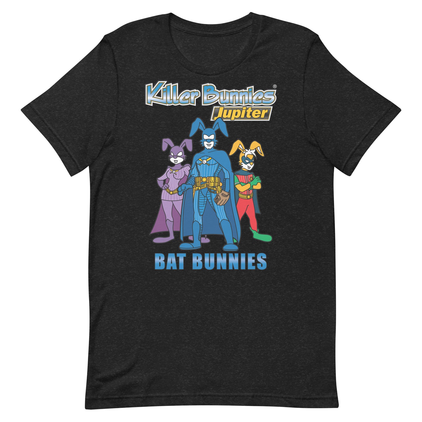 Bat Bunnies Unisex T-Shirt - Black Heather