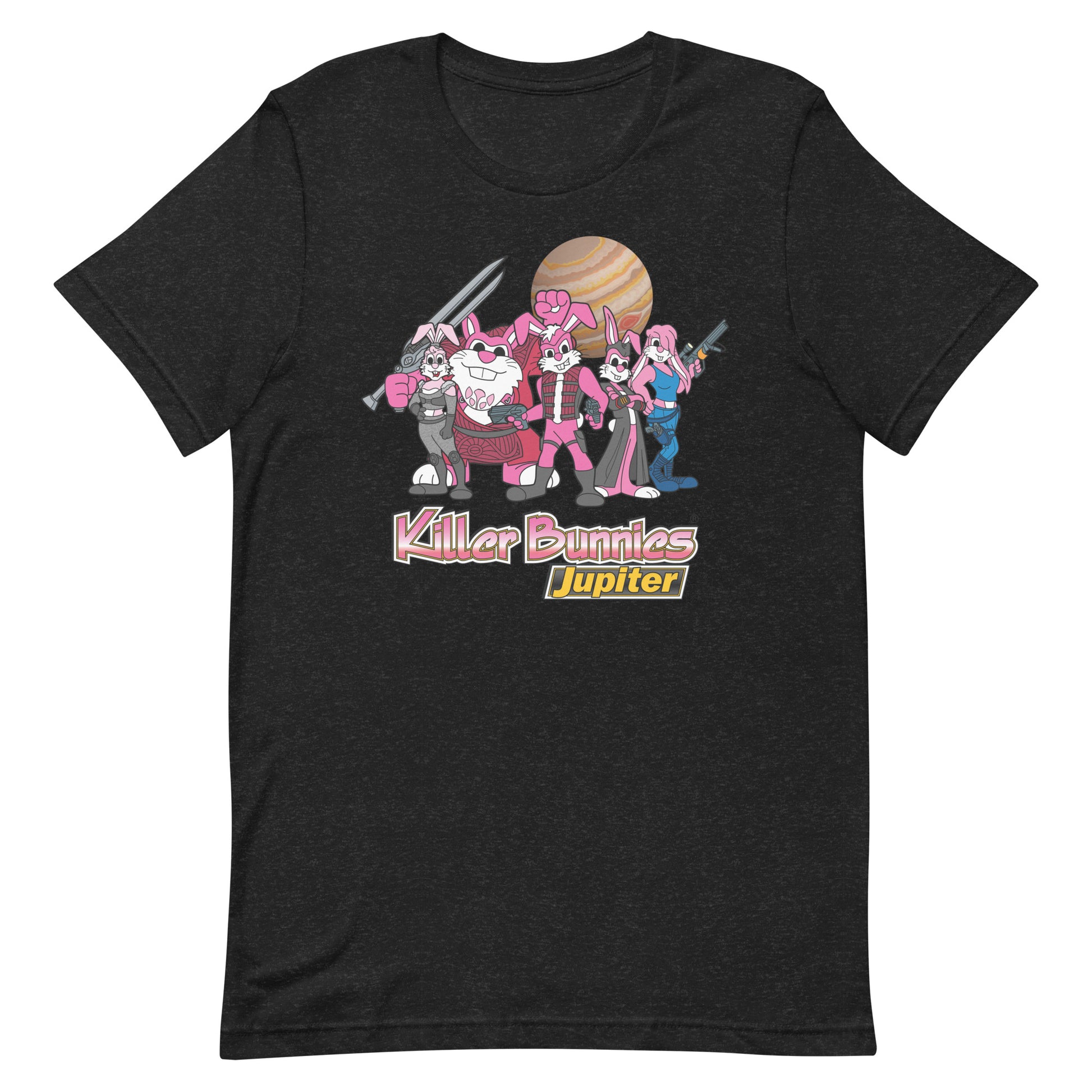 Killer Bunnies Jupiter Pink Unisex T-Shirt - Black Heather