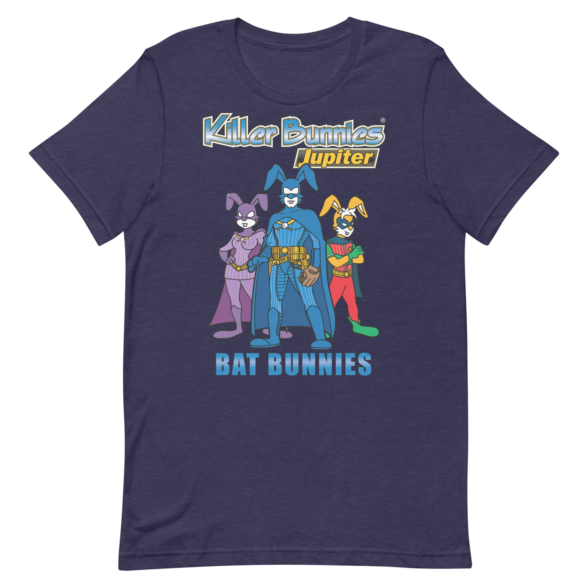 Bat Bunnies Unisex T-Shirt - Heather Midnight Navy