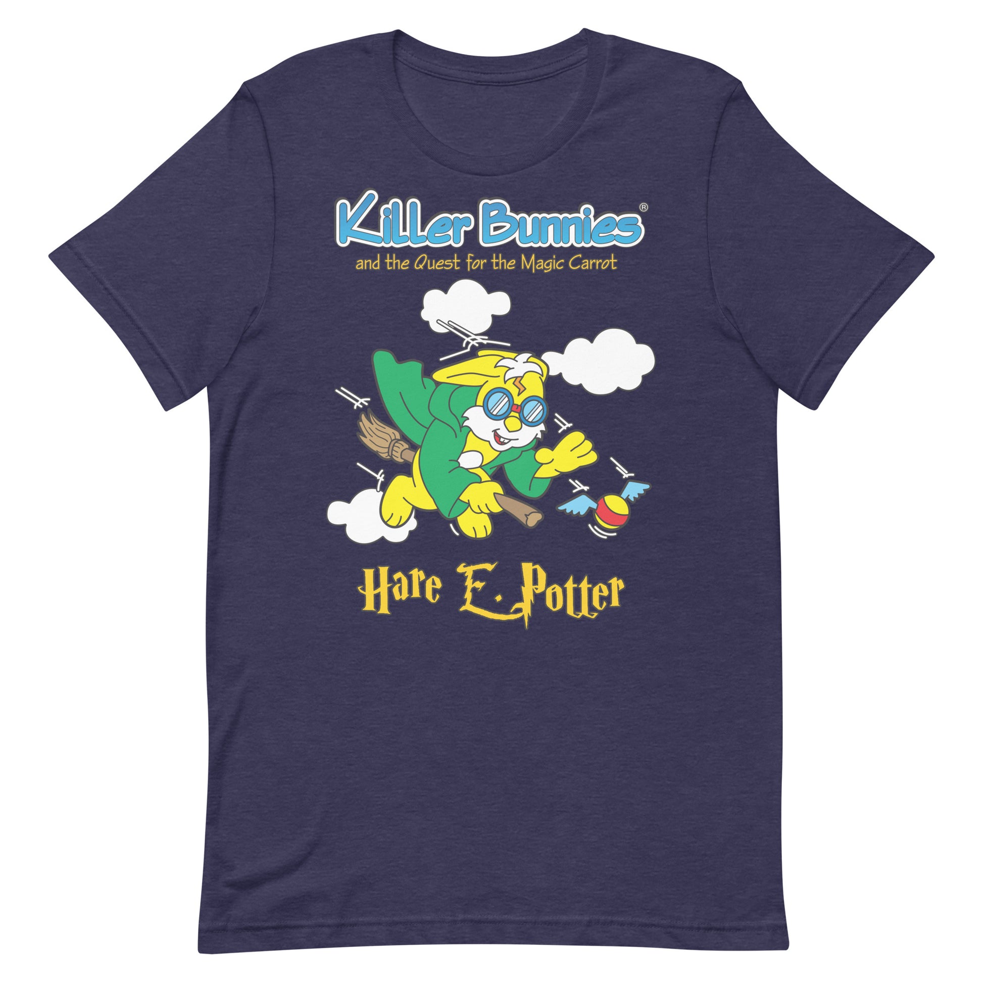 Hare E. Potter Unisex T-Shirt - Heather Midnight Navy