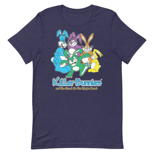 Killer Bunnies Assembled Unisex T-Shirt - Heather Midnight Navy