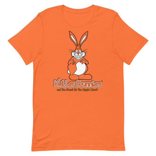 Gleeful Bunny Unisex T-Shirt - Orange