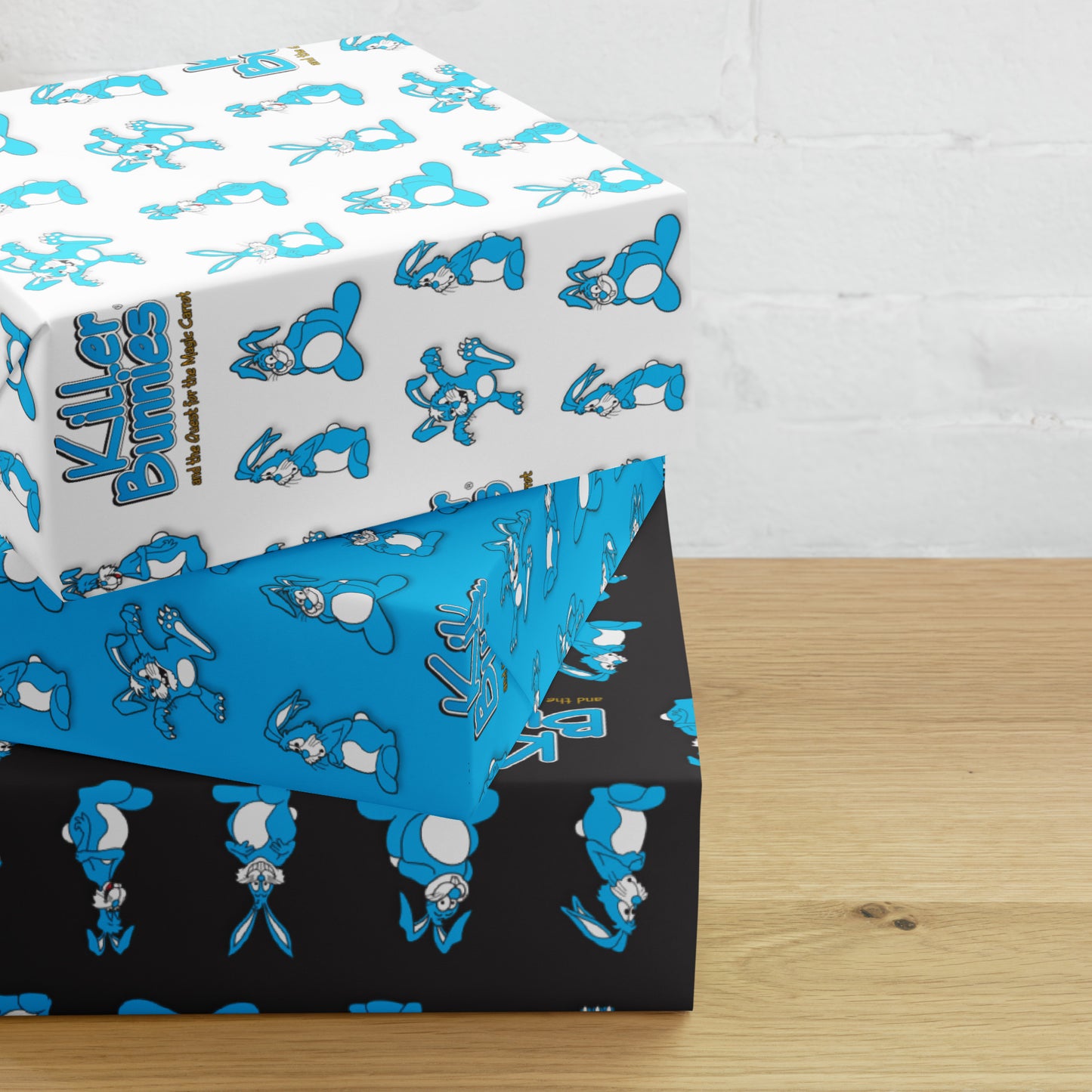 Killer Bunnies Wrapping Paper Sheets on packages
