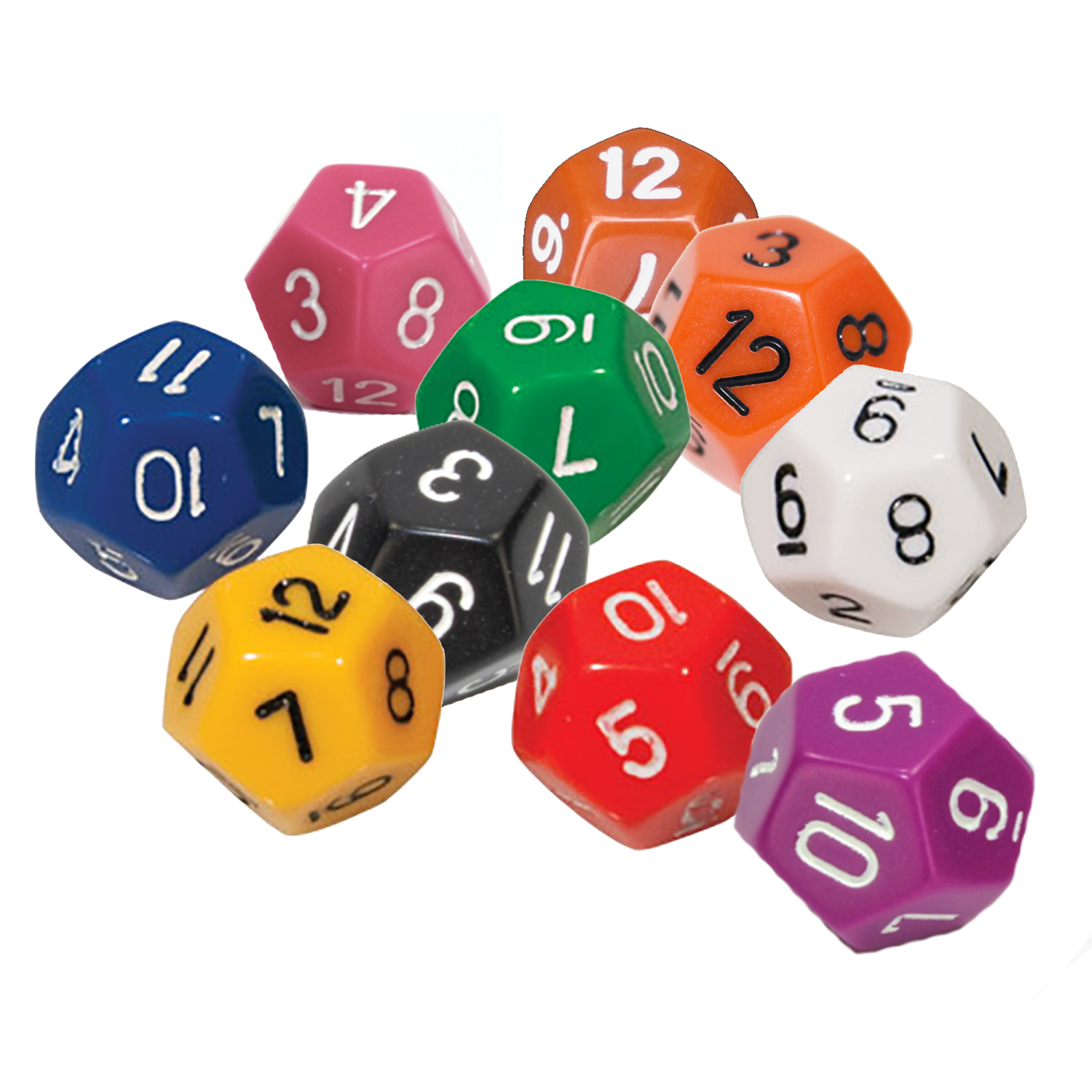 Collection of D12 dice