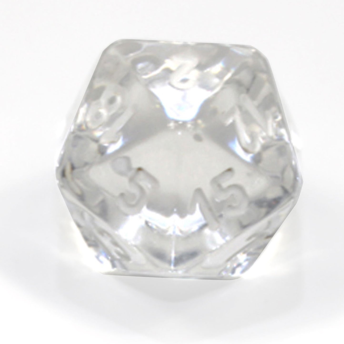 Replacement 20-sided (d20) Clear Die