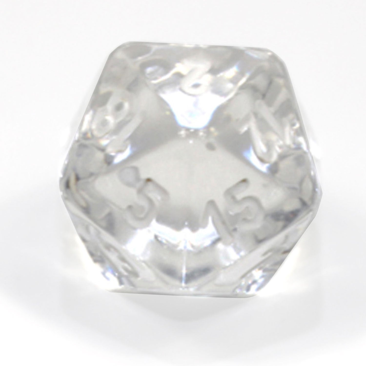 Replacement 20-sided (d20) Clear Die