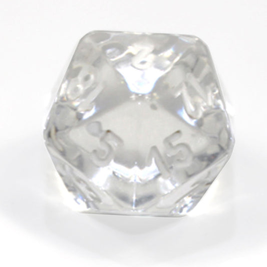Replacement 20-sided (d20) Clear Die