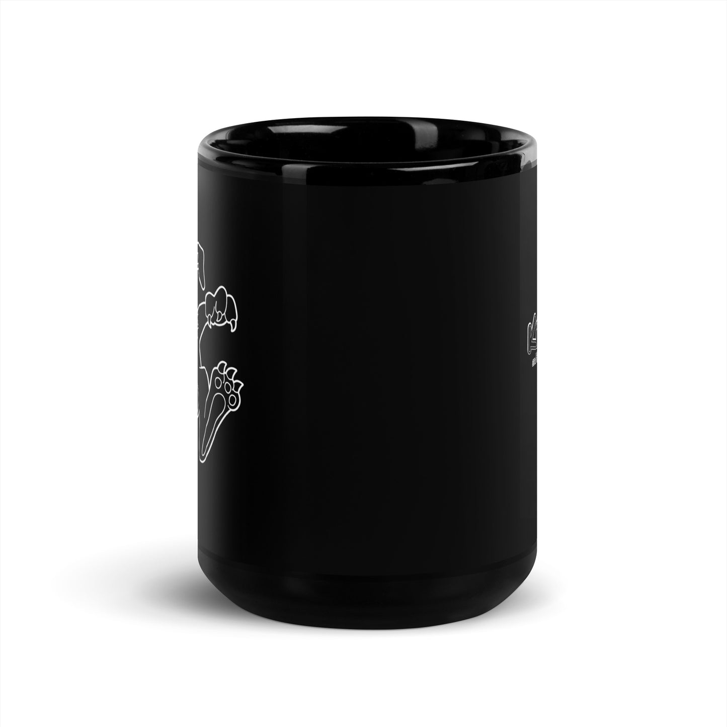 Killer Bunnies Illuminated Black Glossy Mug - front view