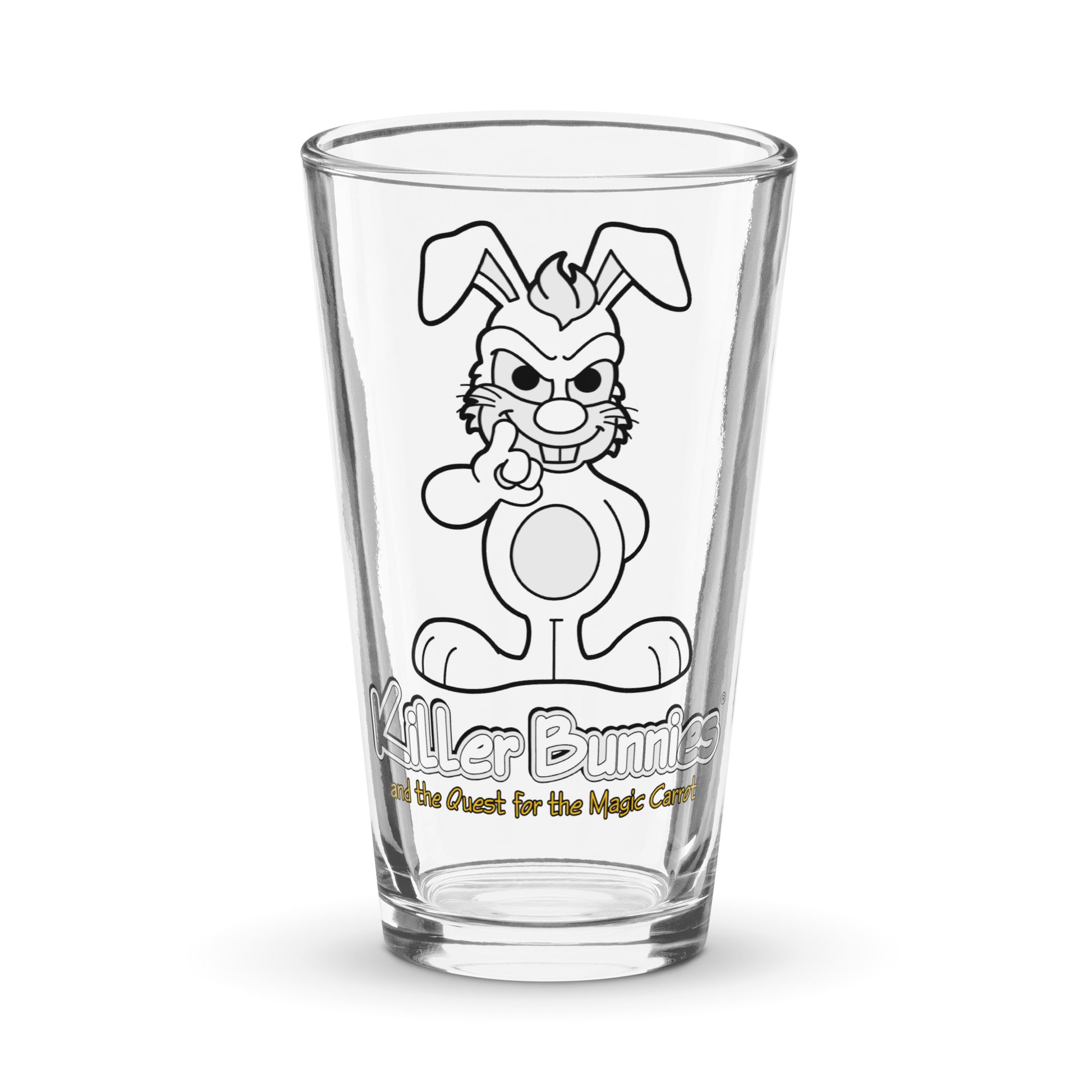 Evil Bunny Pint Glass