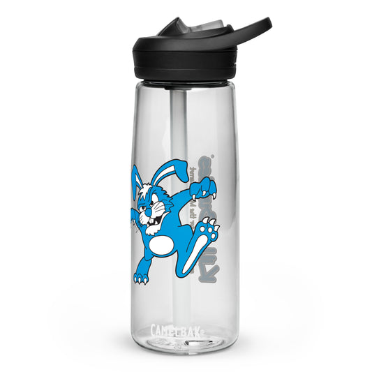 Killer Bunnies Logo Sports Water Bottle - clear front