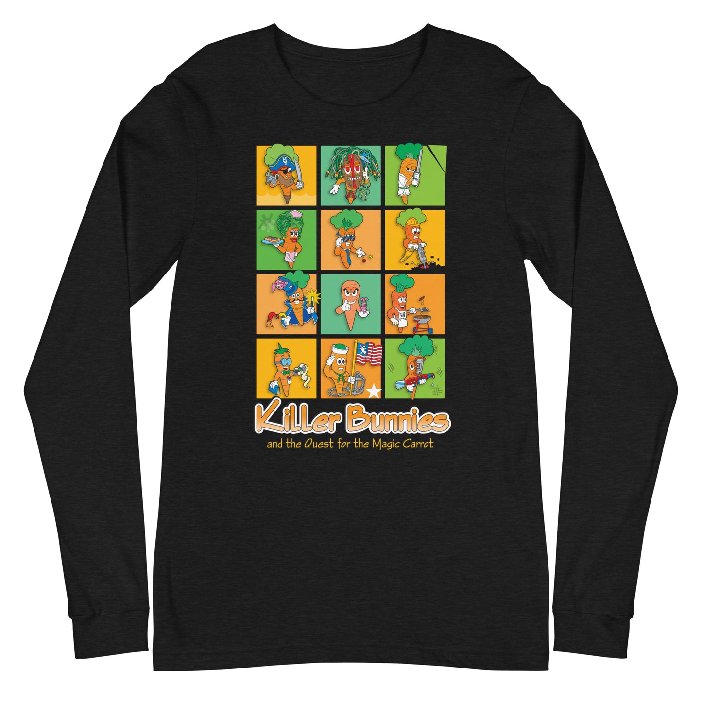 Killer bunnies Magic Carrots Unisex Long Sleeve T-Shirt - Blaack