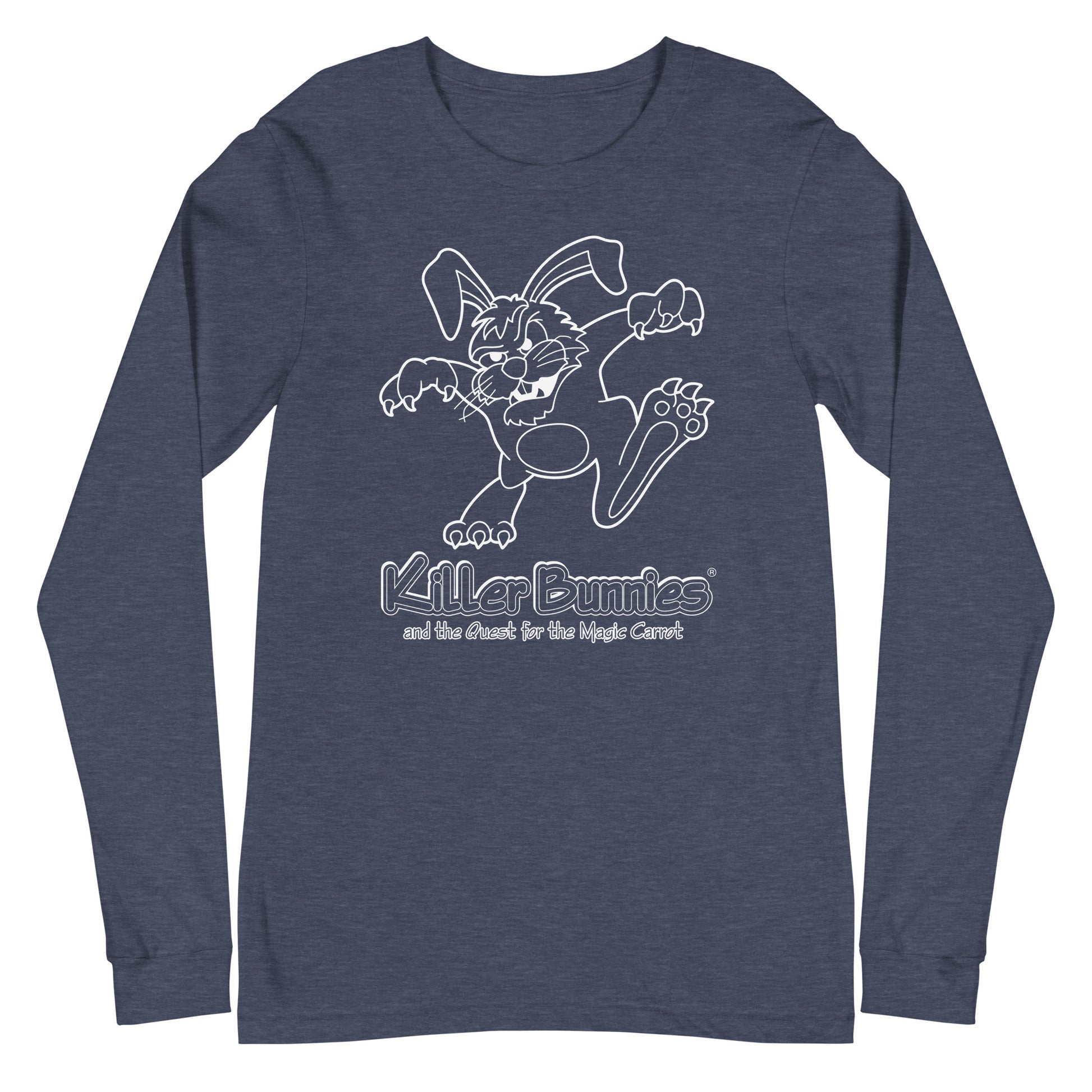 Killer Bunnies Illumninated Unisex Long Sleeve T-Shirt - Heather Navy